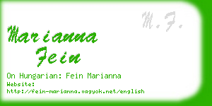 marianna fein business card